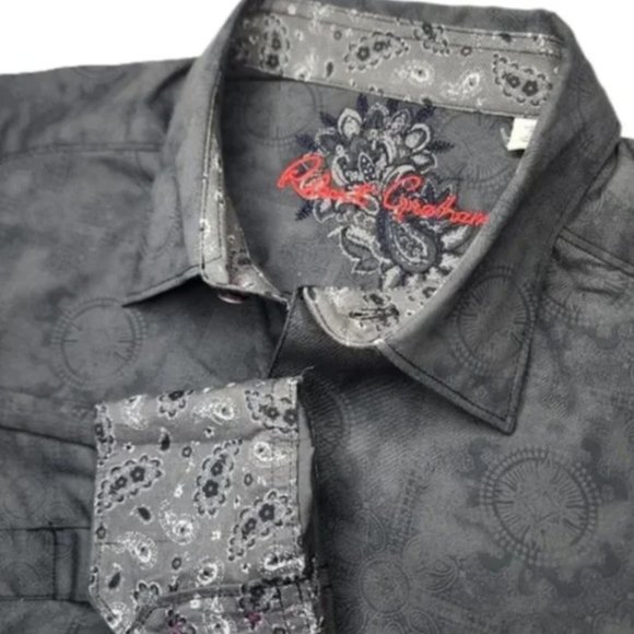 ROBERT GRAHAM SUTTON ABSTRACT LONG SLEEVE BUTTON SHIRT CLASSIC FIT $198 - Picture 10 of 14